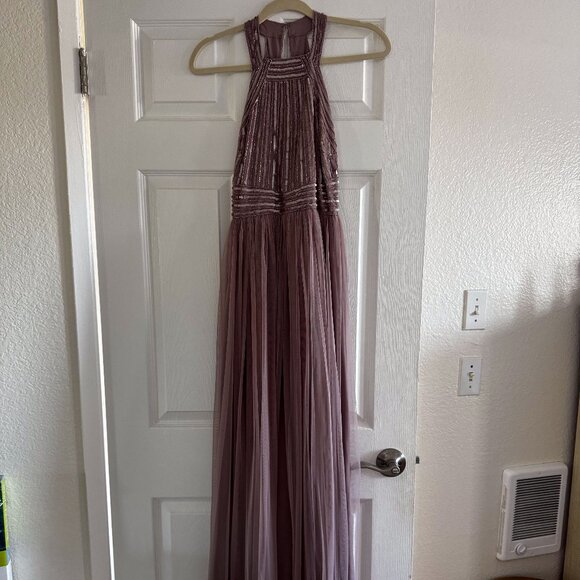 Asos Sequin Chiffon Maxi Evening Gown - Picture 1 of 4